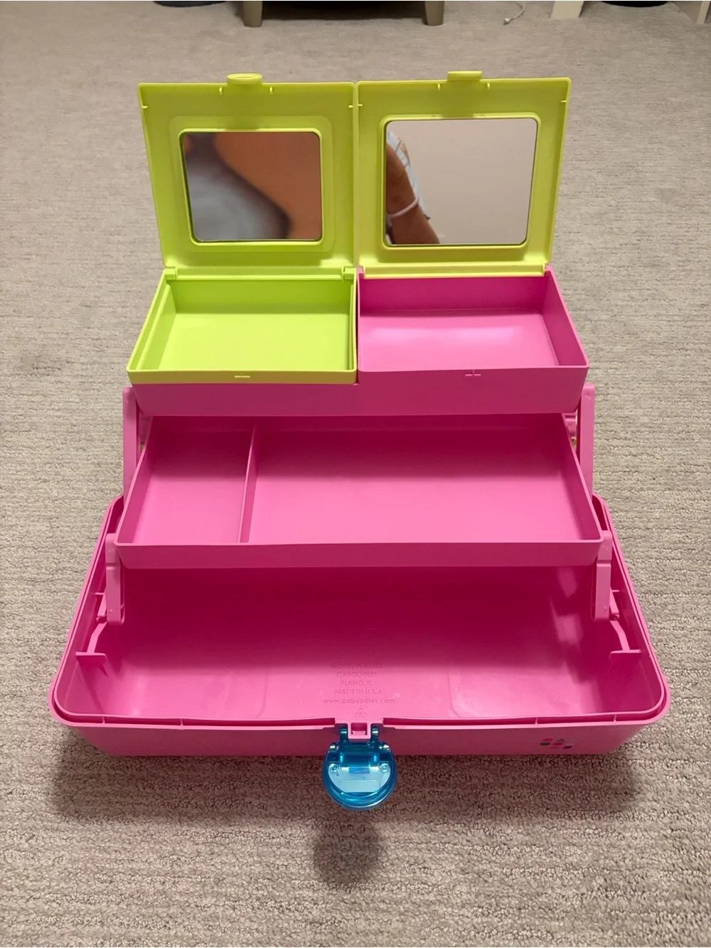 Caboodle XL Ultimate On-The-Go-Girl Lime Green and Pink